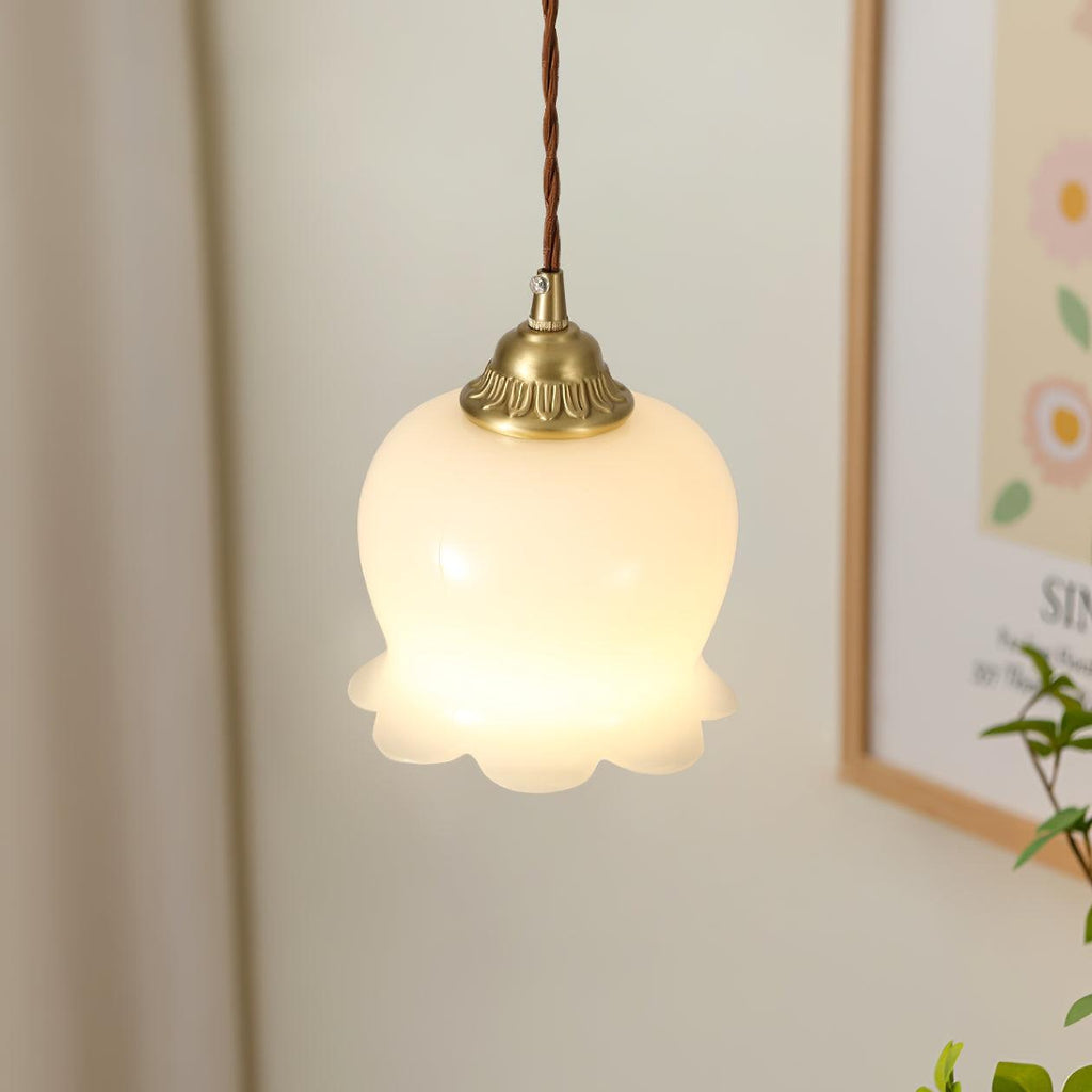 Valley Flower Pendant Lamp — Sculptural Bell-Shaped Shade