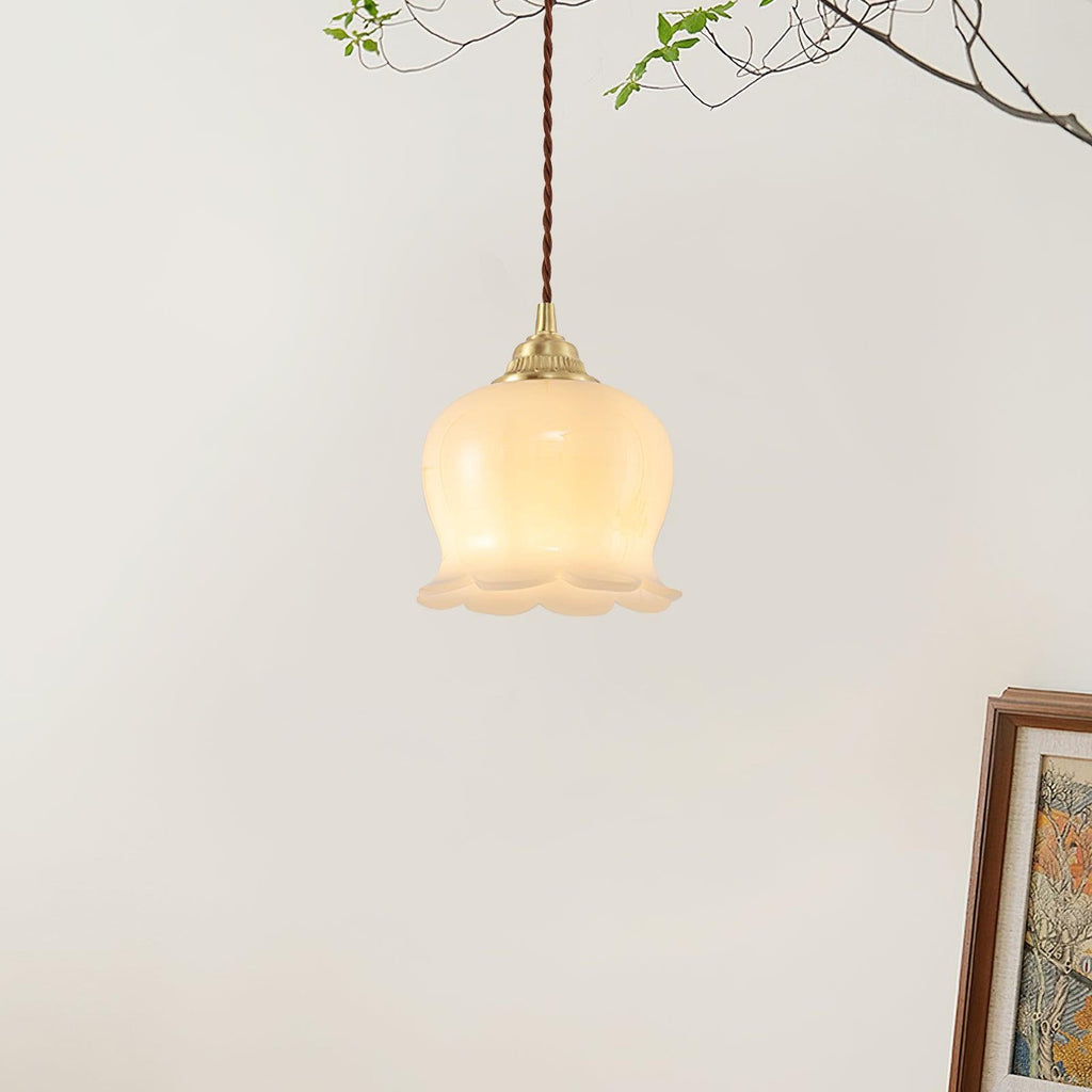 Valley Flower Pendant Lamp — Sculptural Bell-Shaped Shade