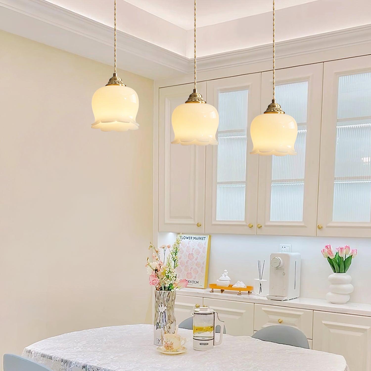 Valley Flower Pendant Lamp — Sculptural Bell-Shaped Shade