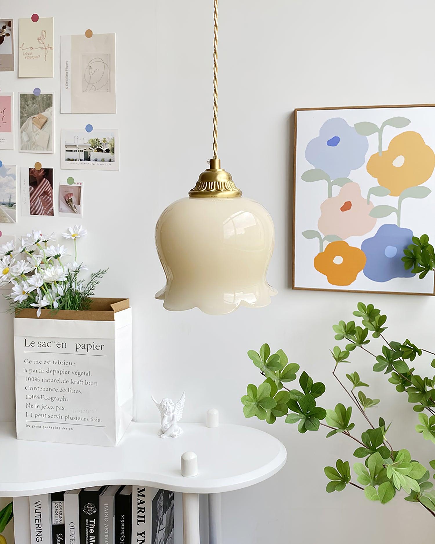 Valley Flower Pendant Lamp — Sculptural Bell-Shaped Shade