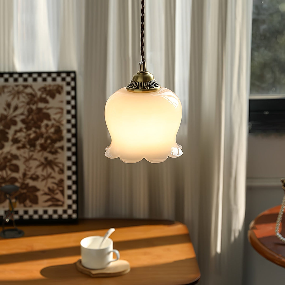Valley Flower Pendant Lamp — Sculptural Bell-Shaped Shade