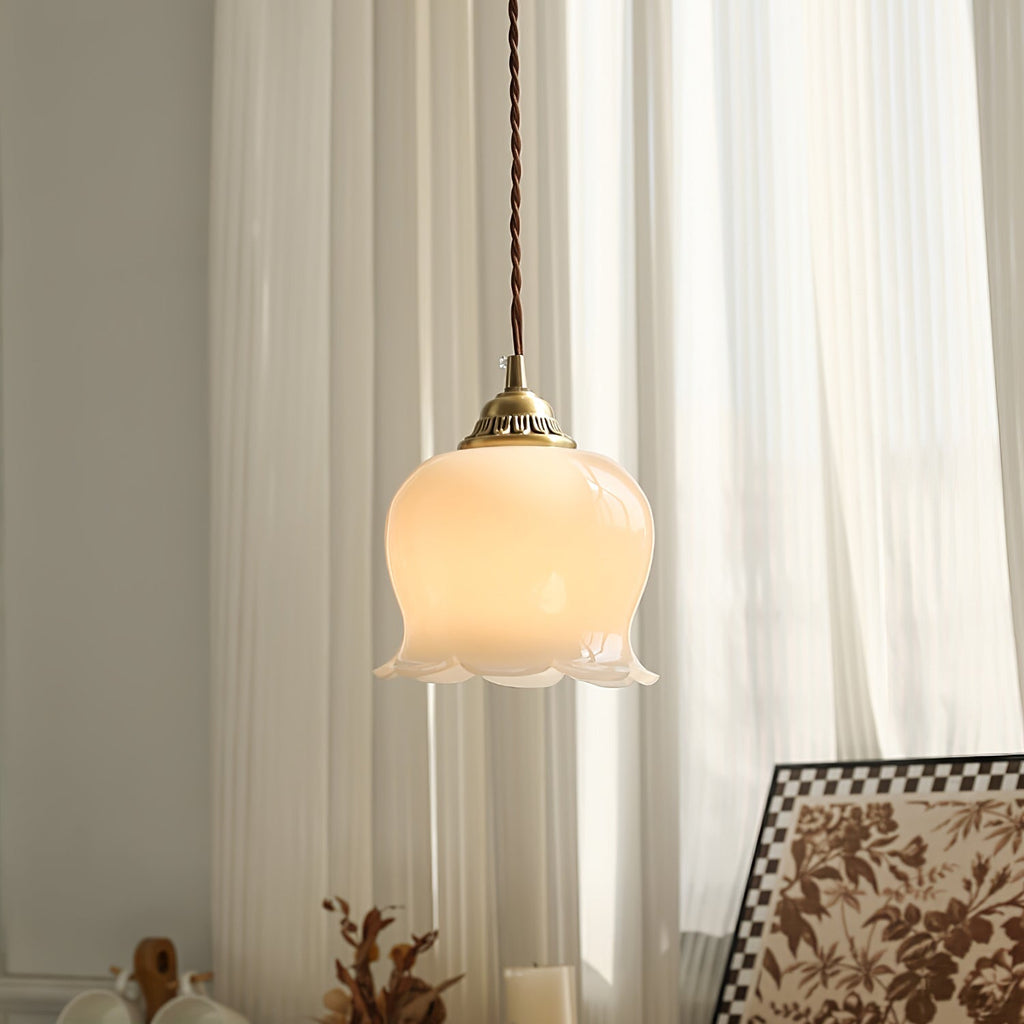 Valley Flower Pendant Lamp — Sculptural Bell-Shaped Shade