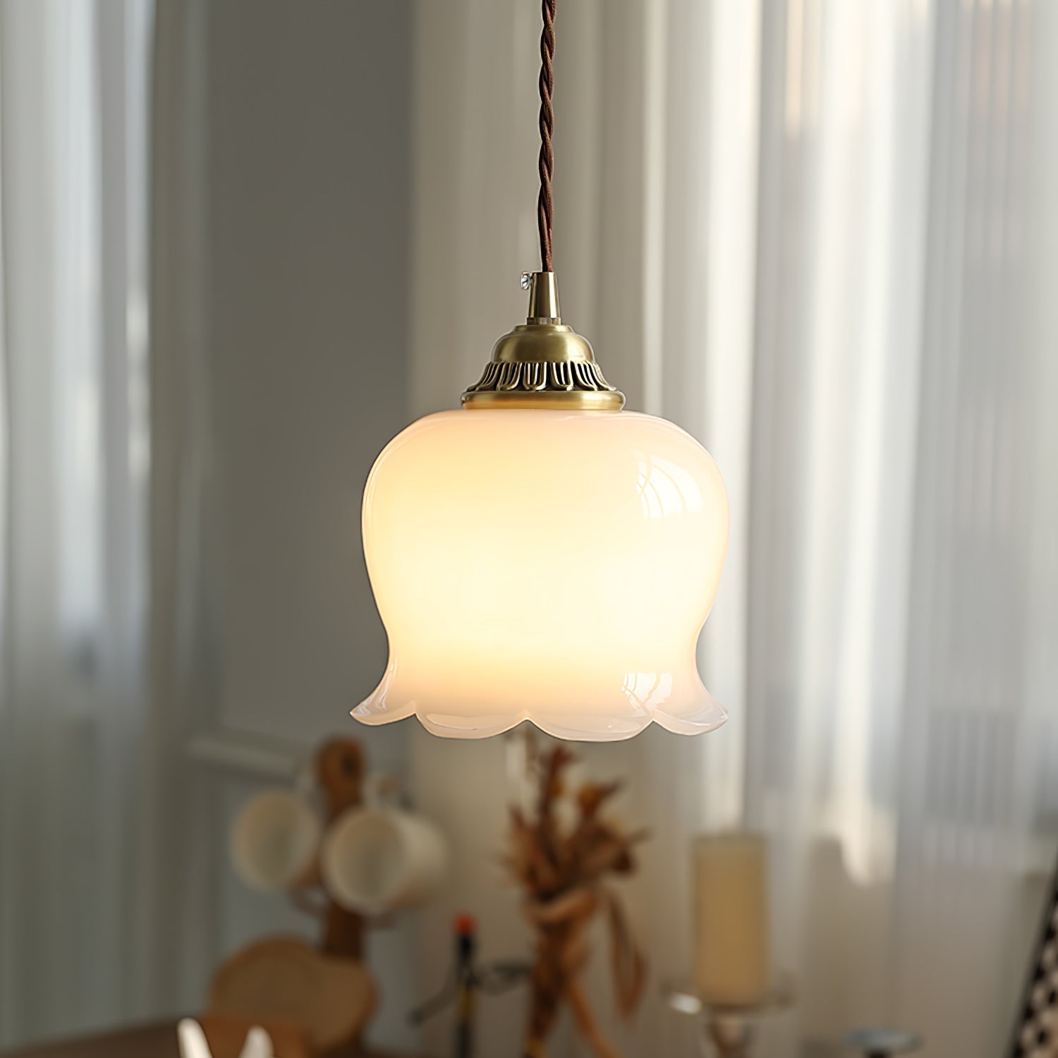 Valley Flower Pendant Lamp — Sculptural Bell-Shaped Shade