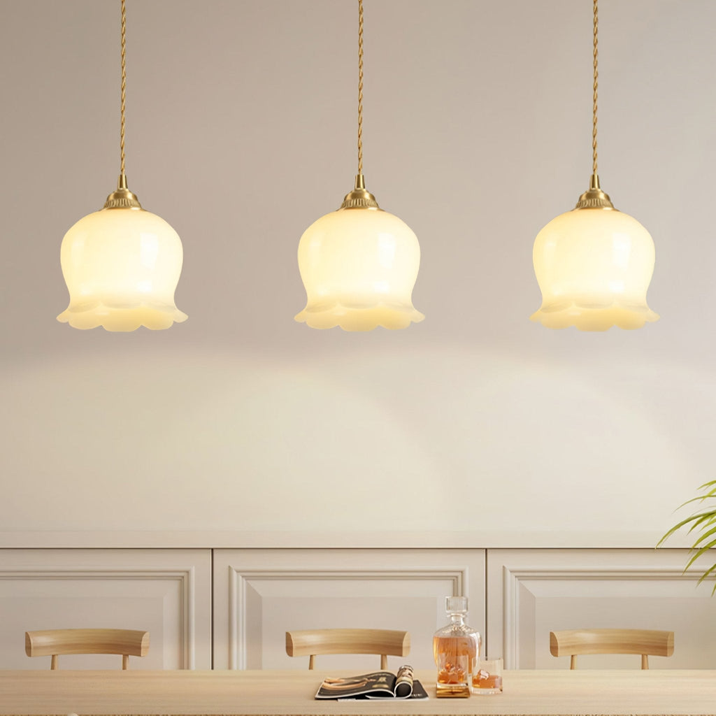 Valley Flower Pendant Lamp — Sculptural Bell-Shaped Shade