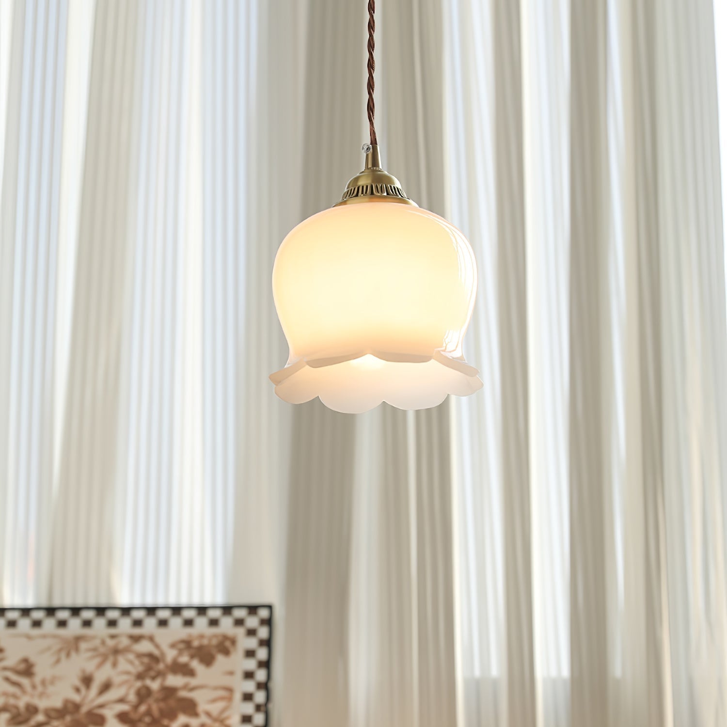 Valley Flower Pendant Lamp — Sculptural Bell-Shaped Shade
