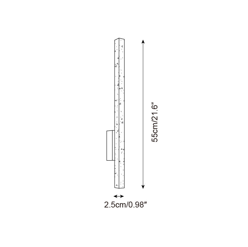 Lampada da parete sottile Opalyn in travertino - LED integrato bianco caldo 3000K