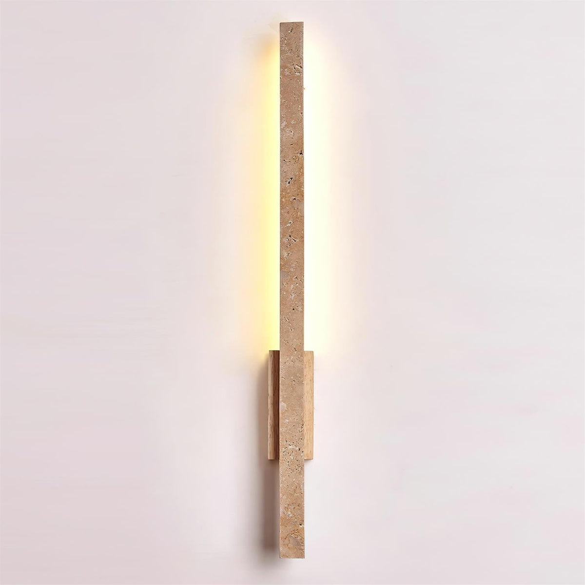 Lampada da parete sottile Opalyn in travertino - LED integrato bianco caldo 3000K
