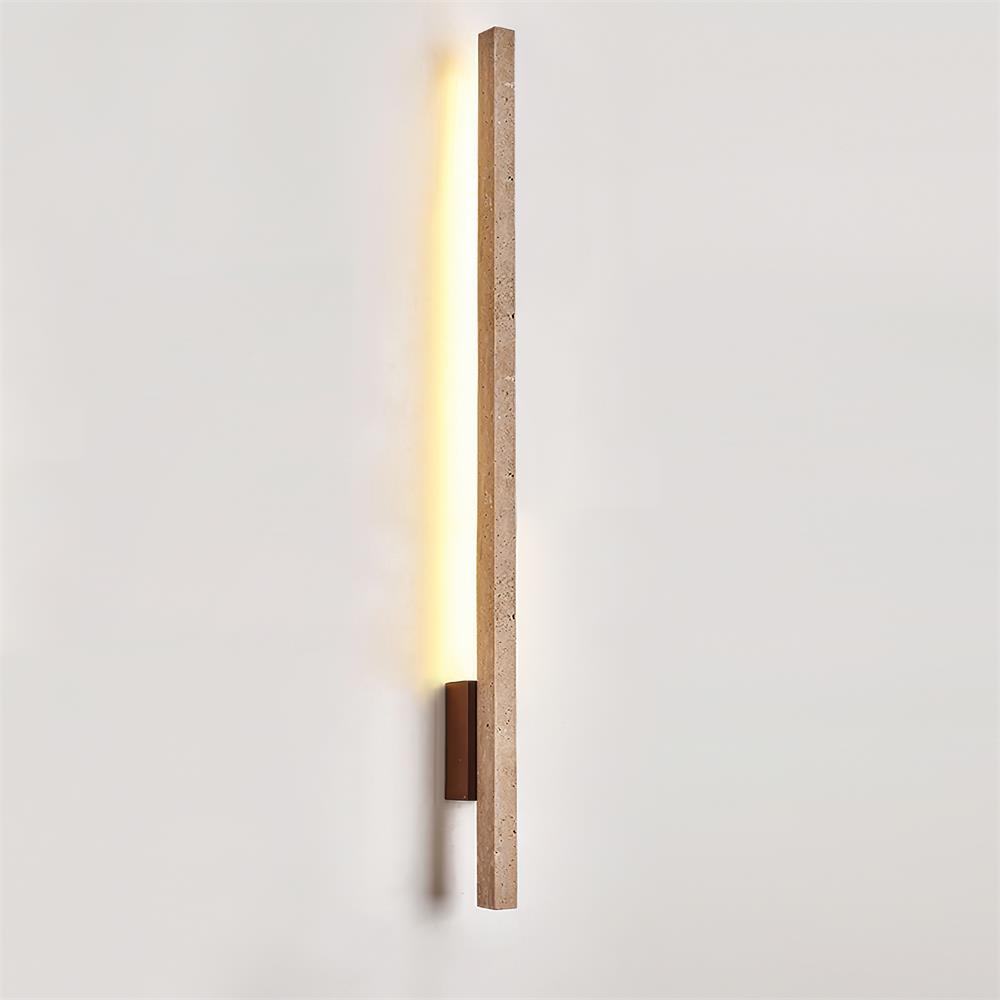 Lampada da parete sottile Opalyn in travertino - LED integrato bianco caldo 3000K