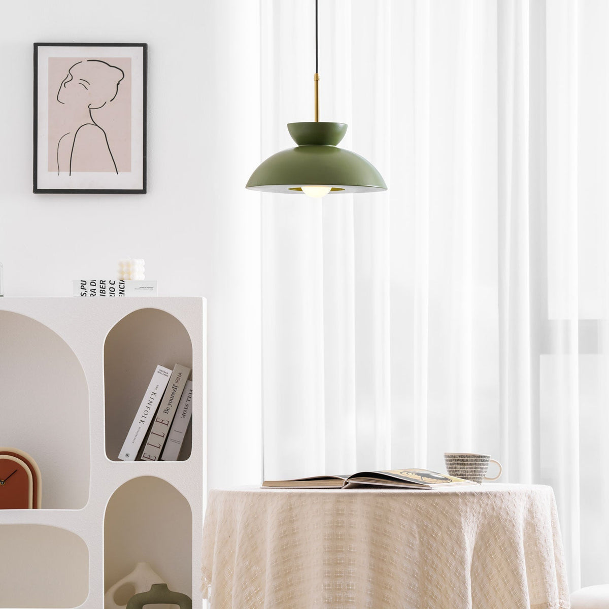 Závěsná lampa Veepee — obrácený sochařský design