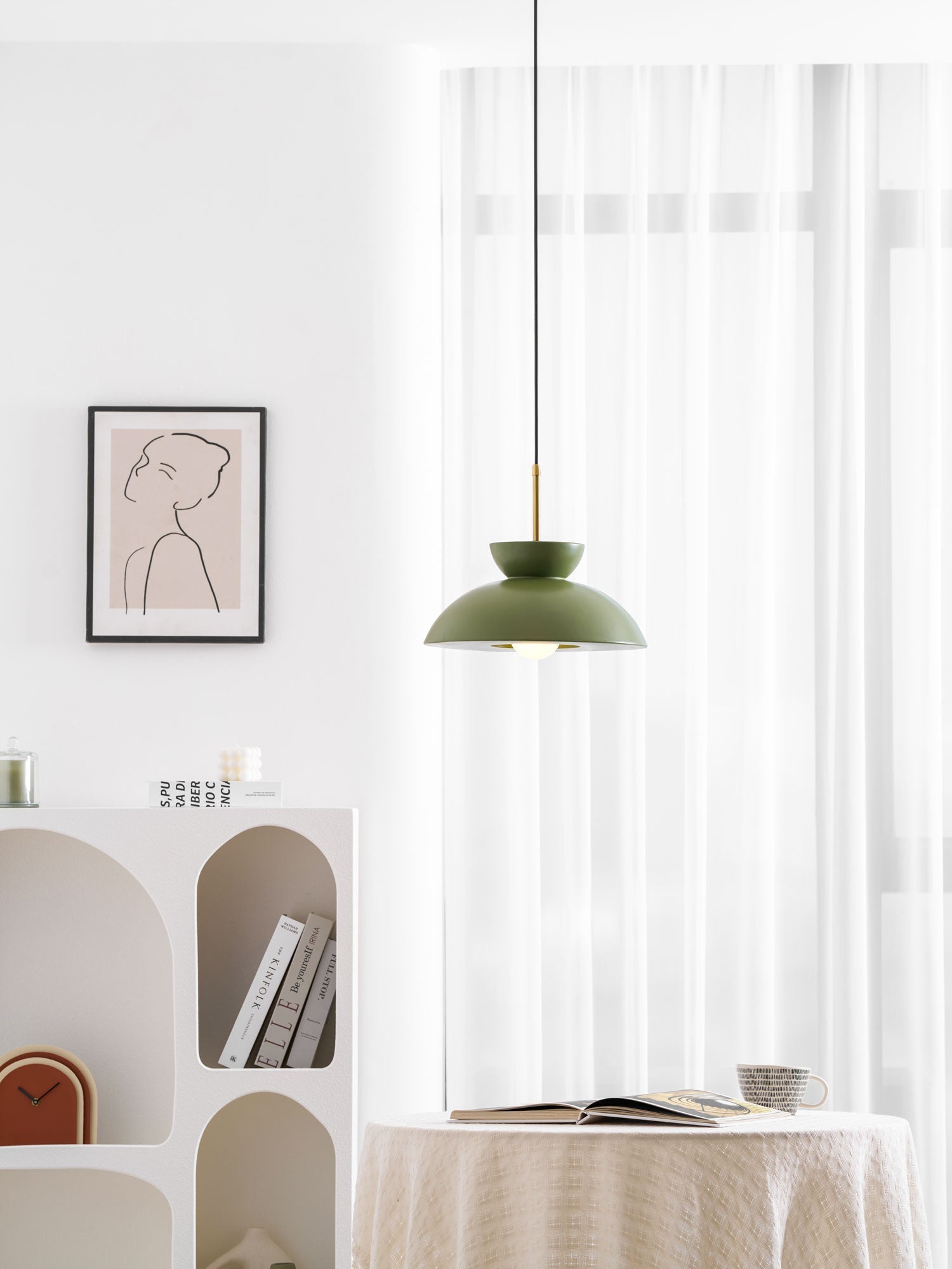 Závěsná lampa Veepee — obrácený sochařský design