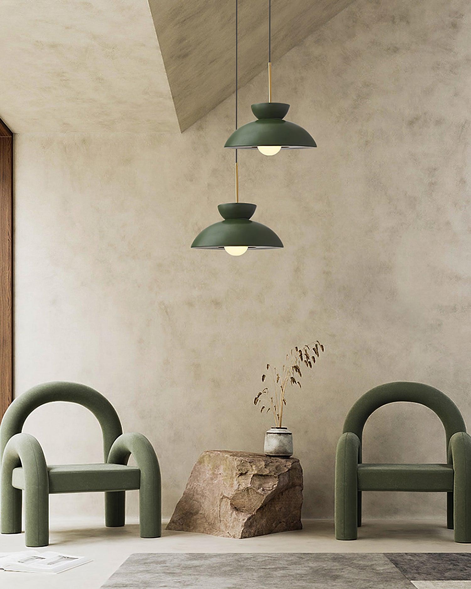 Závěsná lampa Veepee — obrácený sochařský design