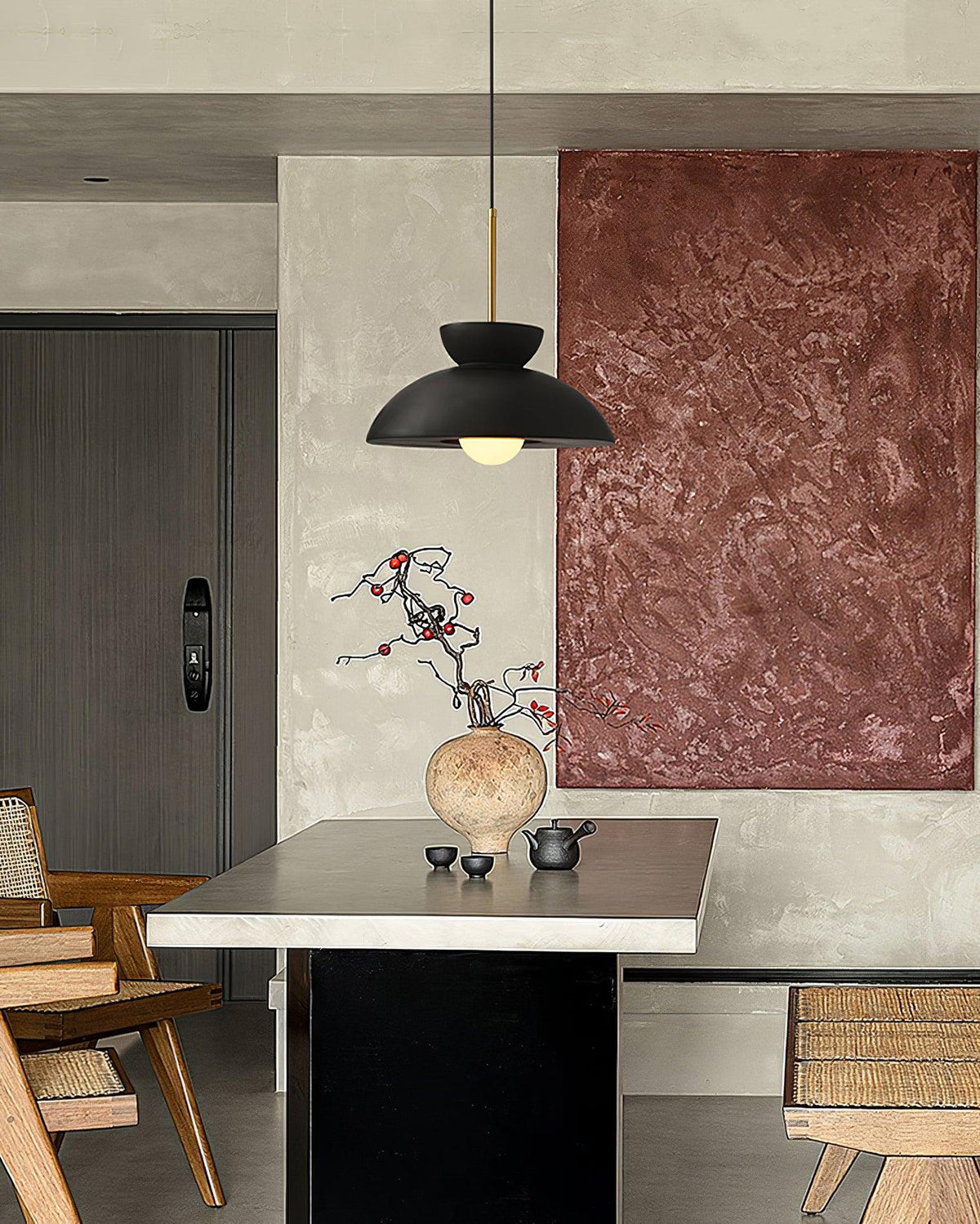 Závěsná lampa Veepee — obrácený sochařský design