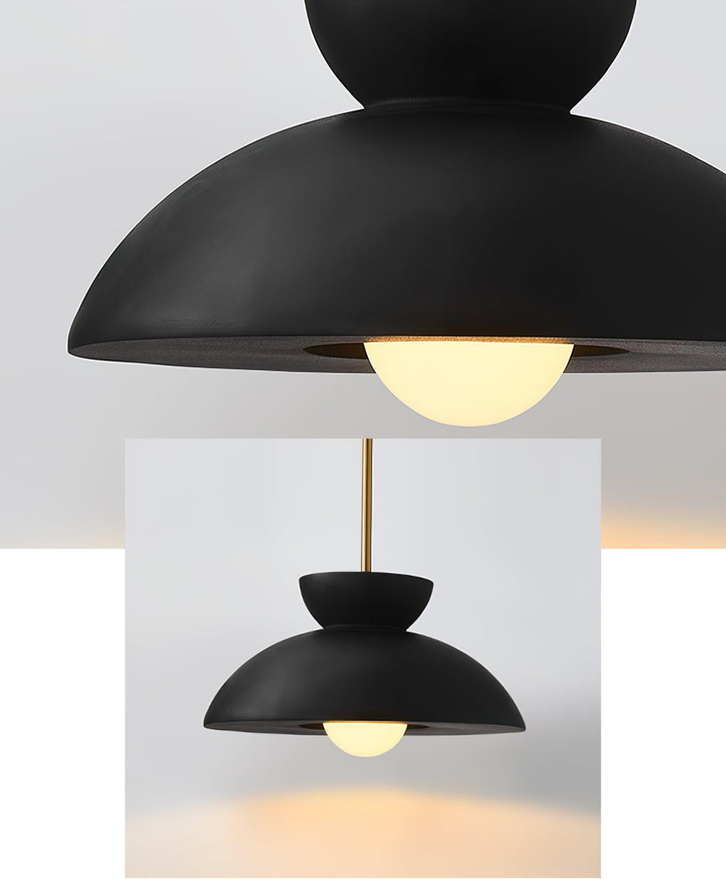 Závěsná lampa Veepee — obrácený sochařský design