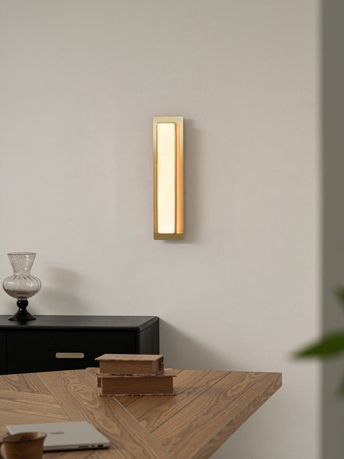 Velmora Alabaster Wall Light — Rounded Edges