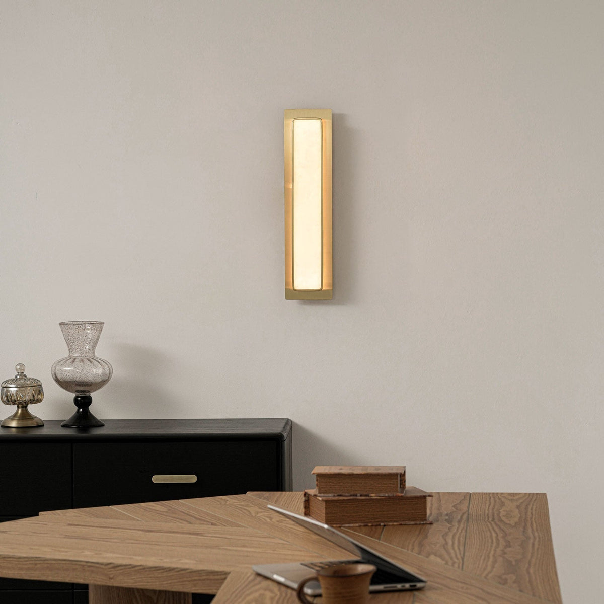 Velmora Alabaster Wall Light — Rounded Edges