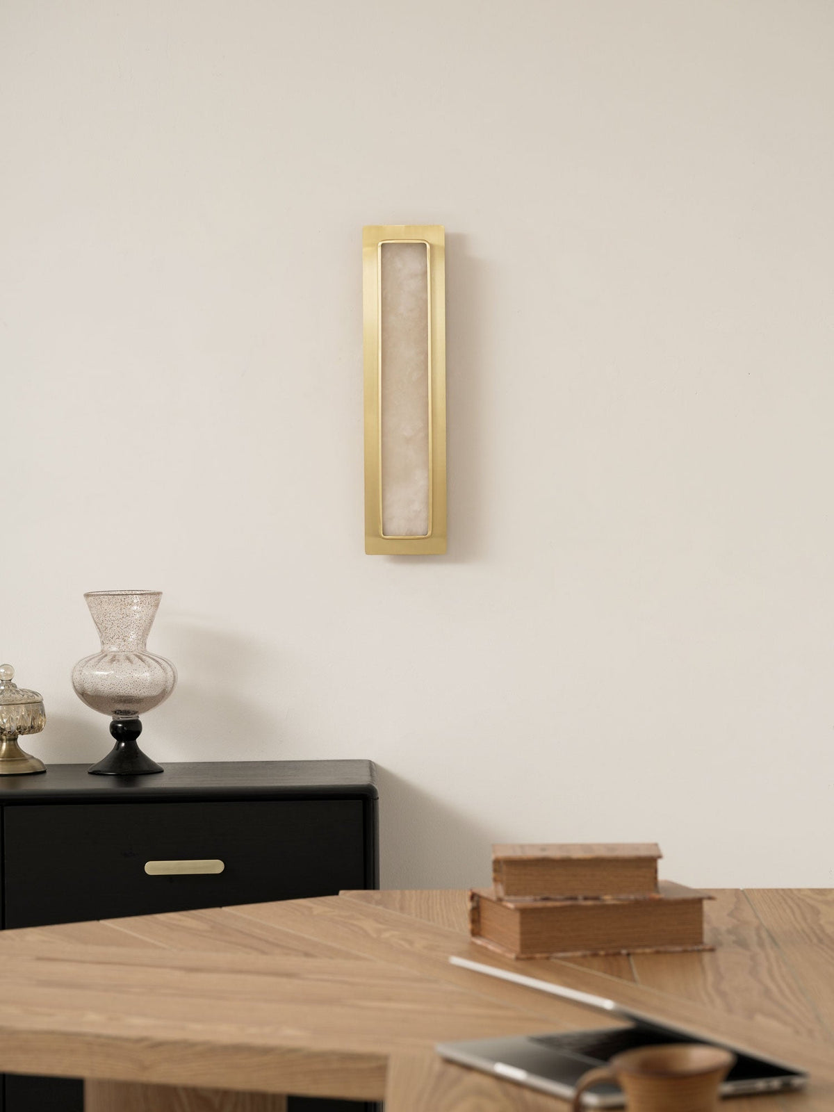 Velmora Alabaster Wall Light — Rounded Edges