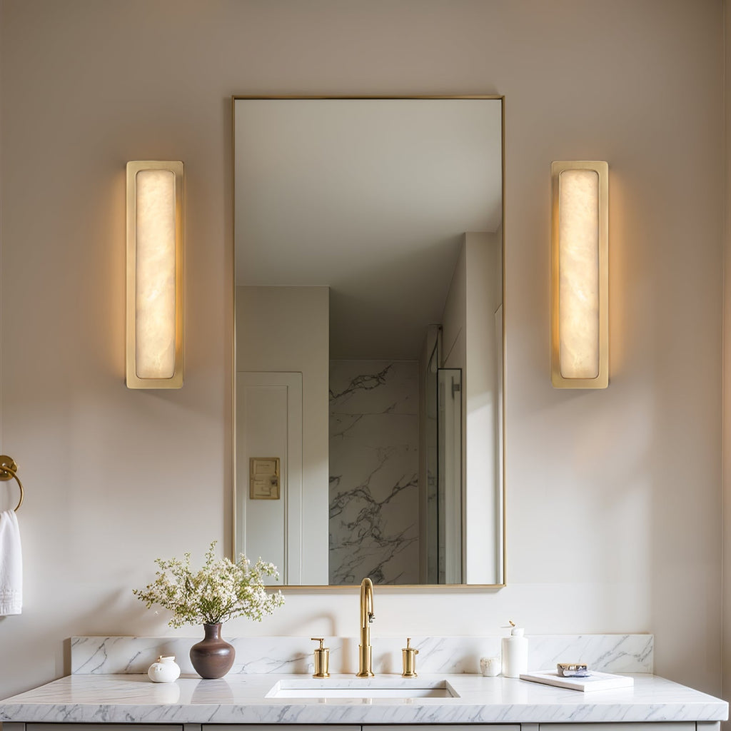 Velmora Alabaster Wall Light — Rounded Edges