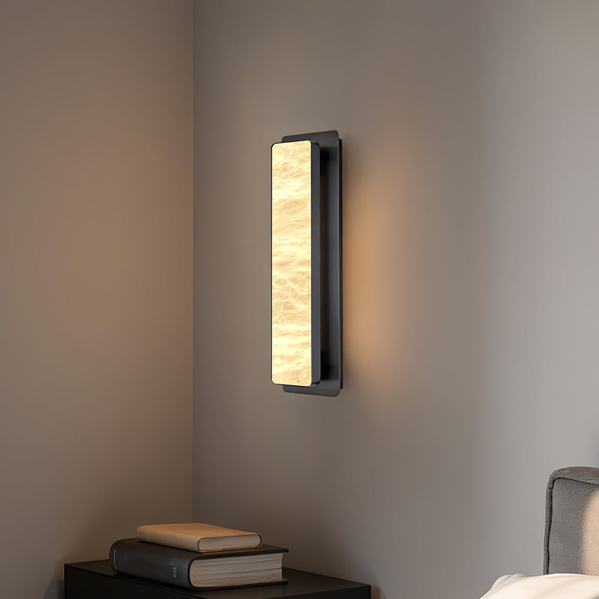 Velmora Alabaster Wall Light — Rounded Edges