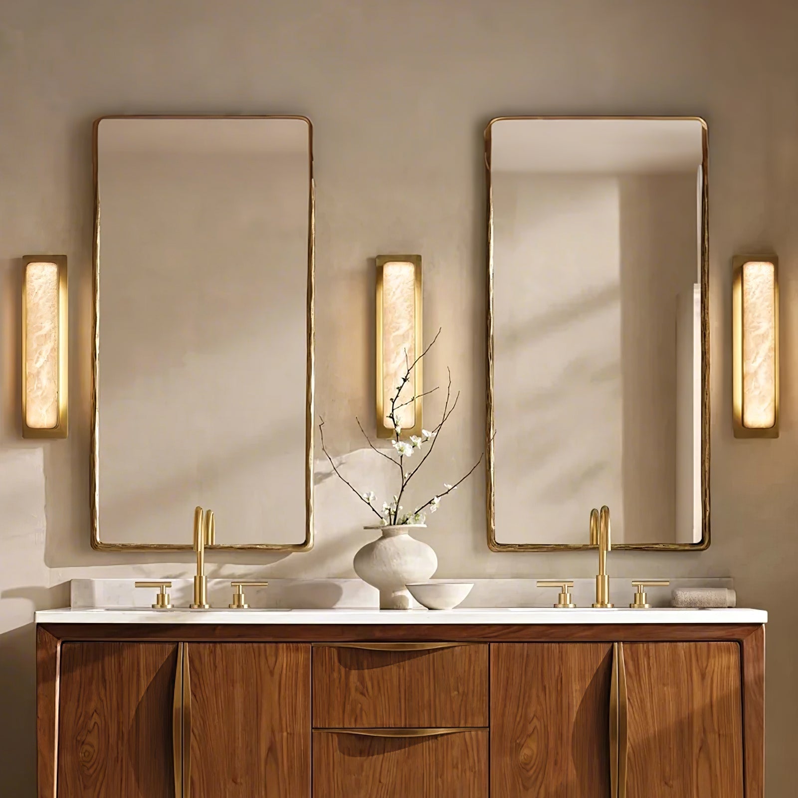 Velmora Alabaster Wall Light — Rounded Edges