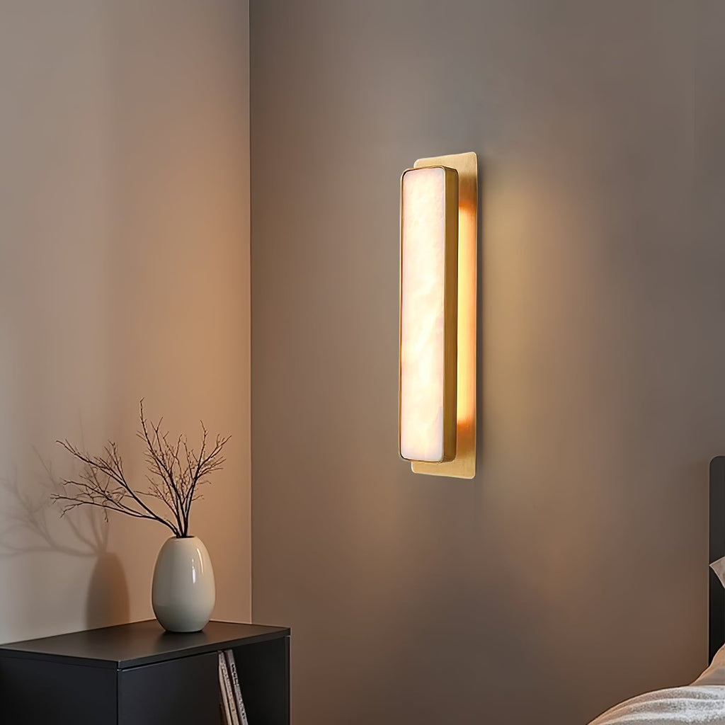 Velmora Alabaster Wall Light — Rounded Edges