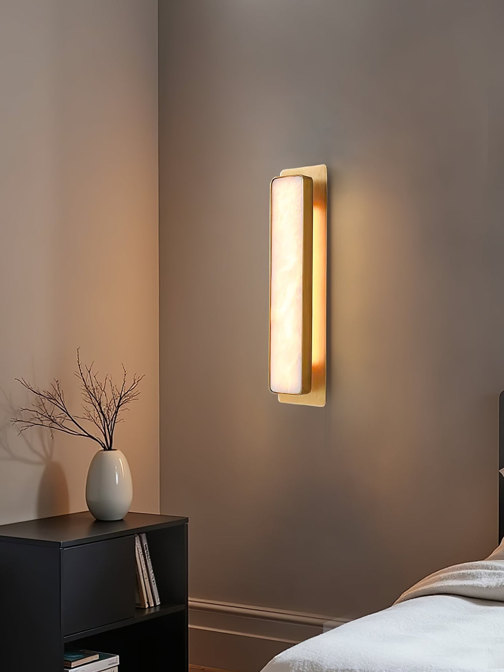 Velmora Alabaster Wall Light — Rounded Edges