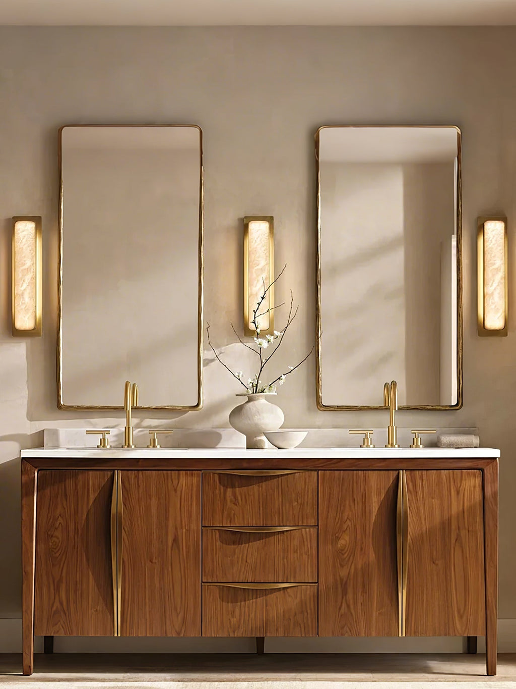 Velmora Alabaster Wall Light — Rounded Edges