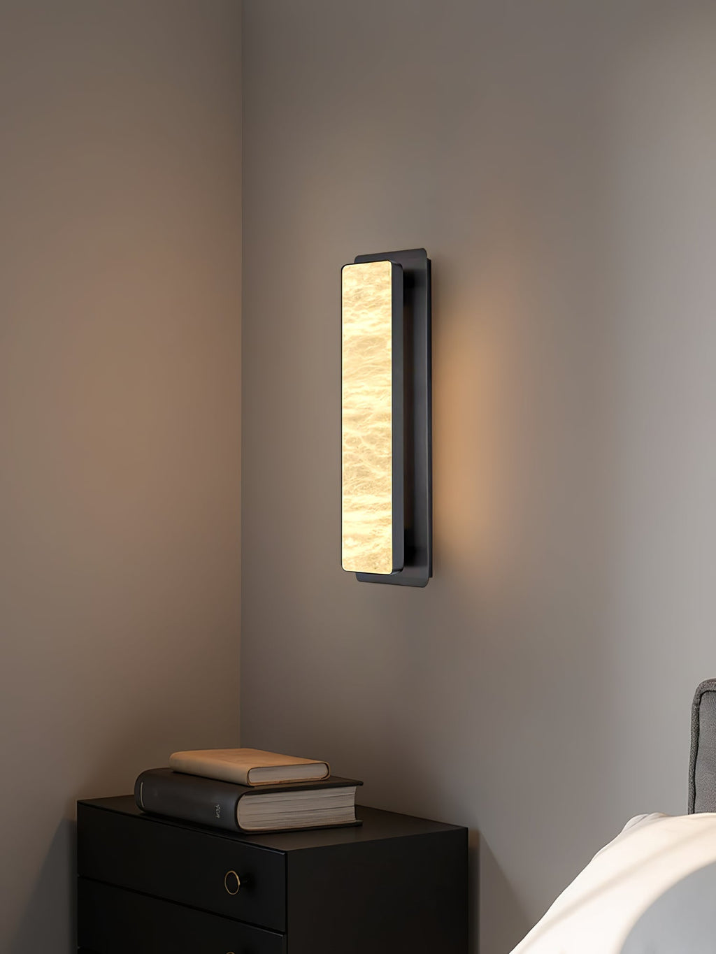 Velmora Alabaster Wall Light — Rounded Edges
