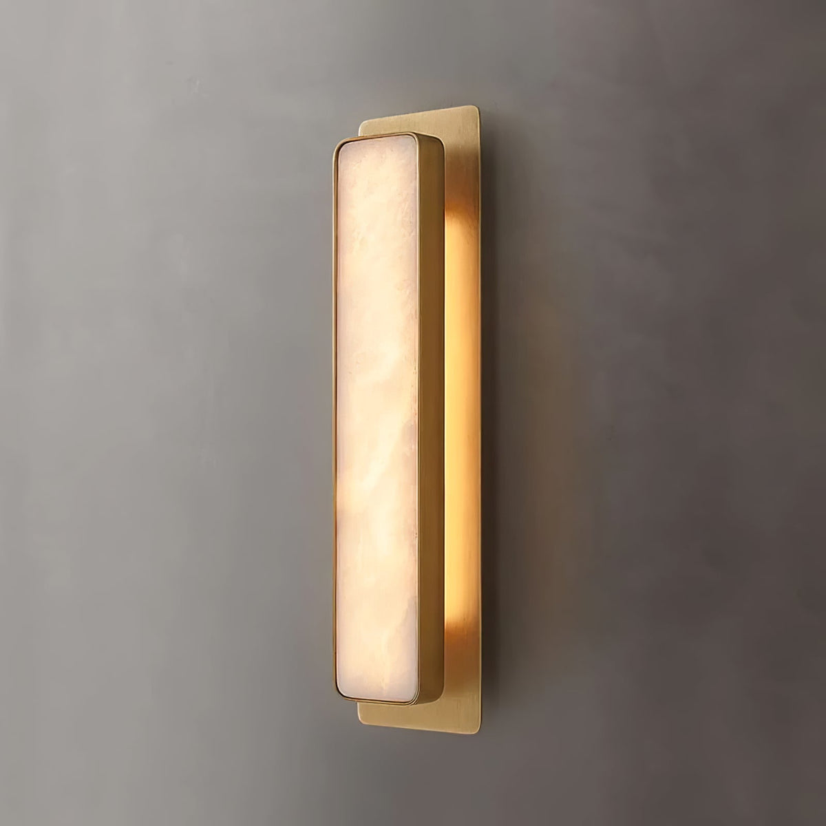 Velmora Alabaster Wall Light — Rounded Edges