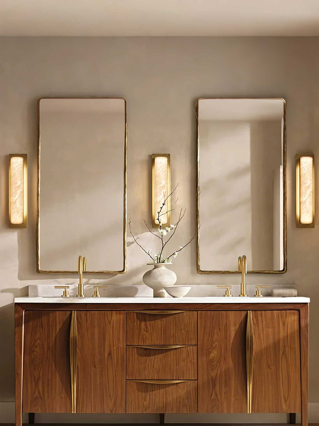 Velmora Alabaster Wall Light — Rounded Edges