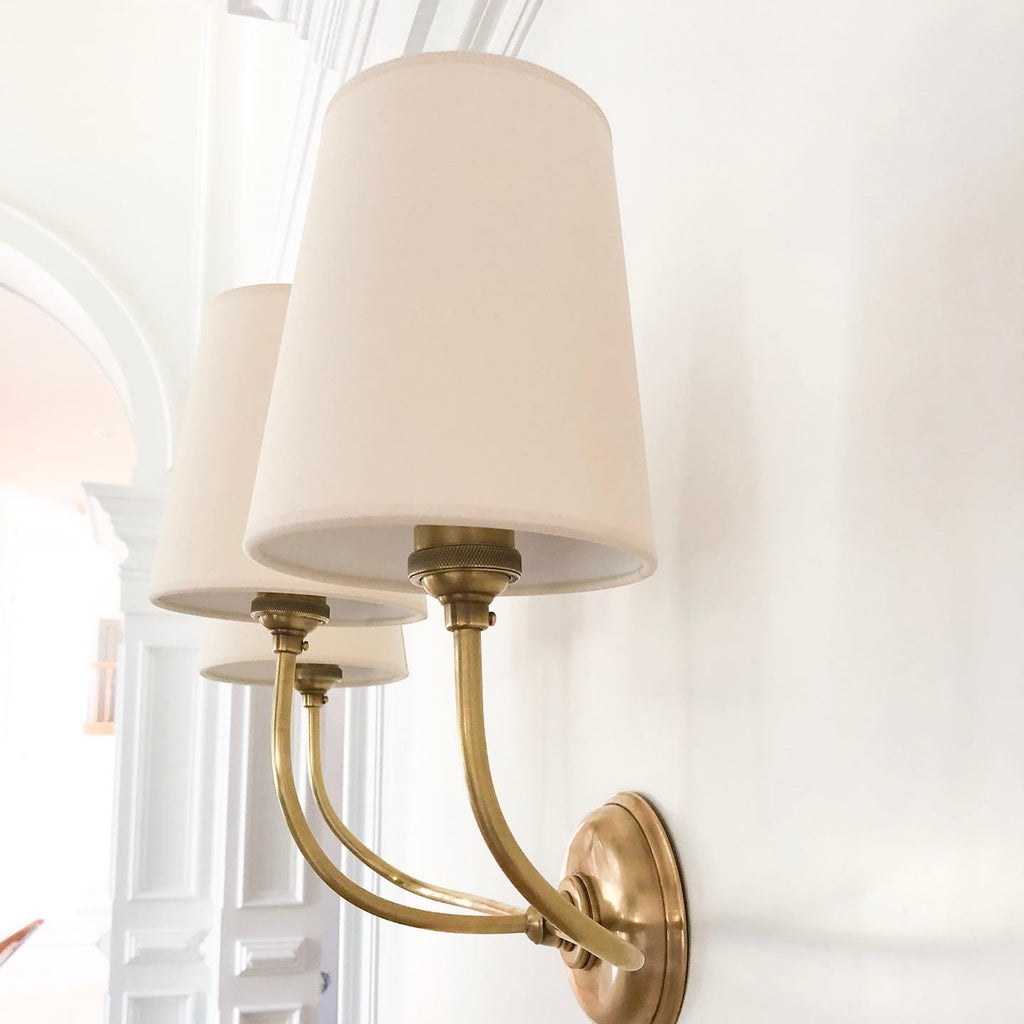 Nástěnná lampa Victor - černý bronz, látkové stínidlo