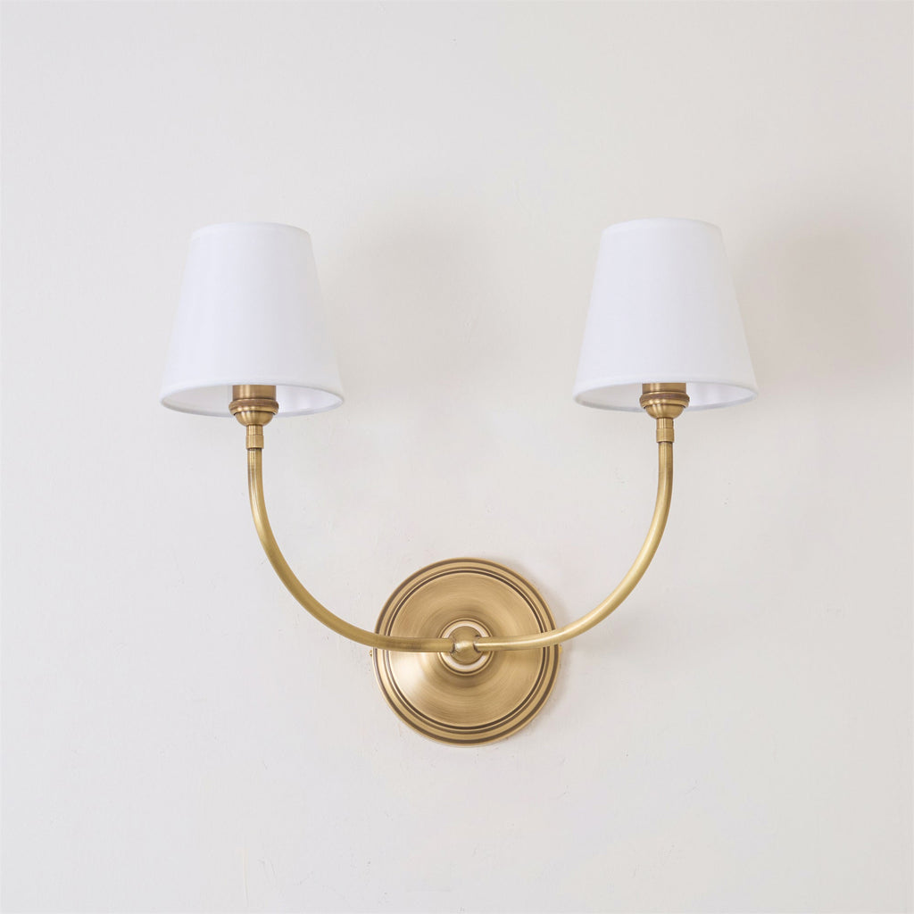 Nástěnná lampa Victor - černý bronz, látkové stínidlo