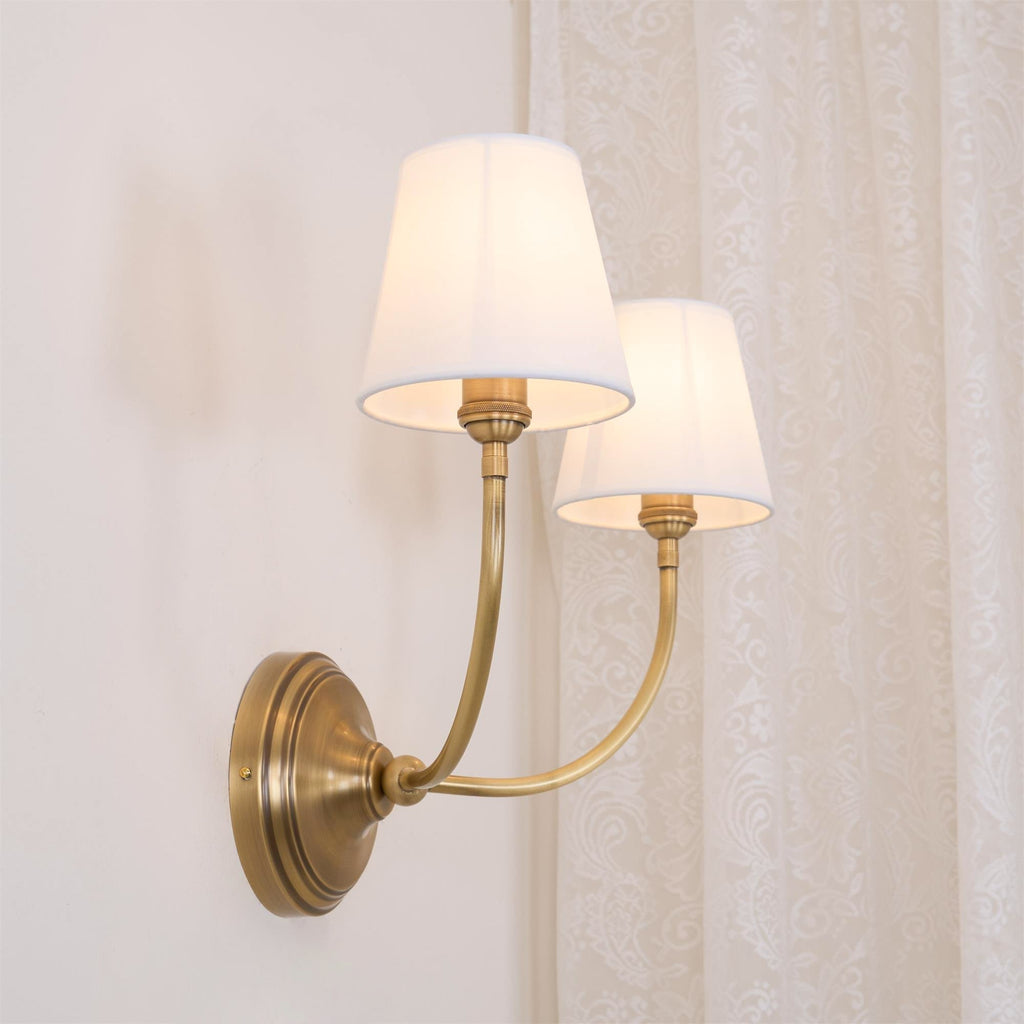 Nástěnná lampa Victor - černý bronz, látkové stínidlo