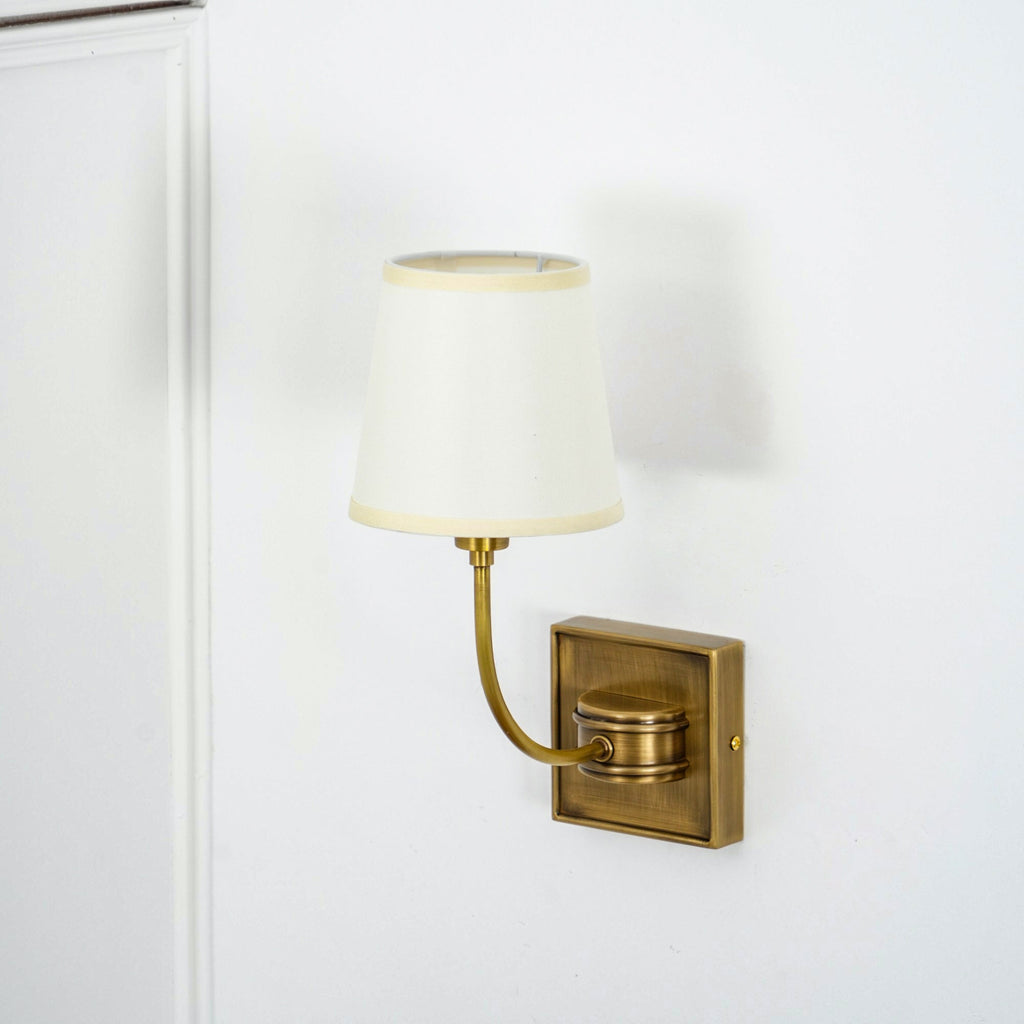Nástěnná lampa Victor - černý bronz, látkové stínidlo