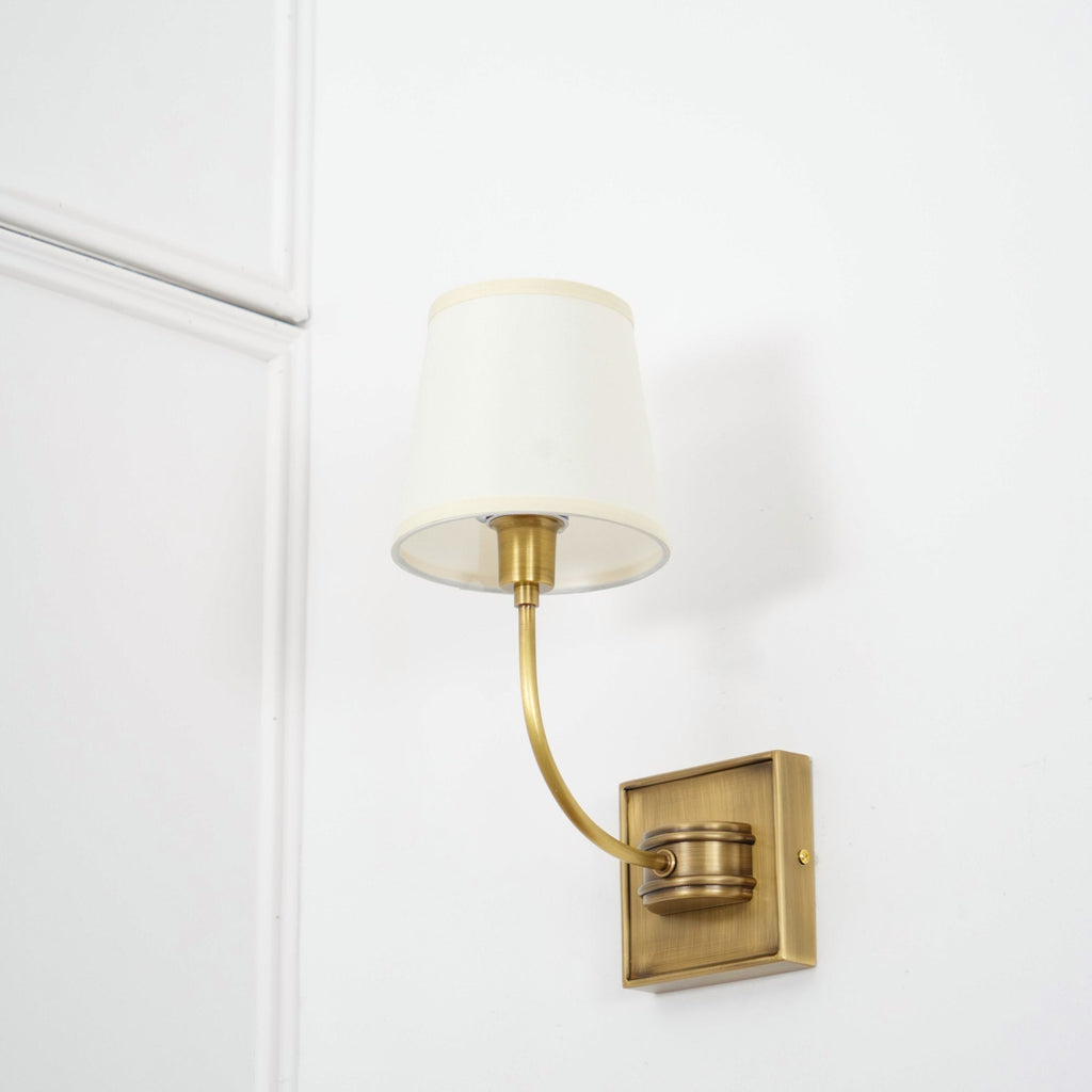 Nástěnná lampa Victor - černý bronz, látkové stínidlo