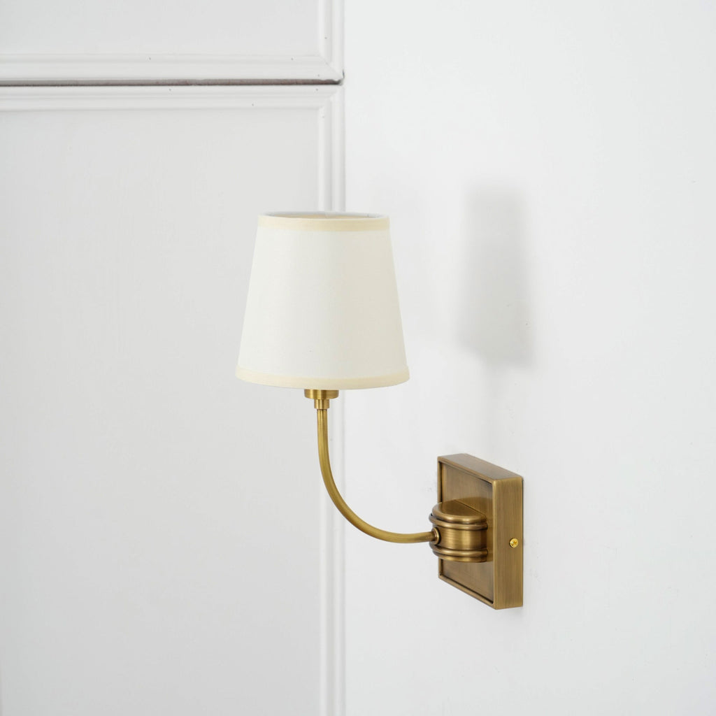 Nástěnná lampa Victor - černý bronz, látkové stínidlo