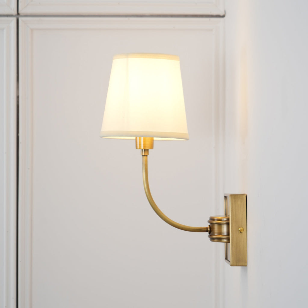 Nástěnná lampa Victor - černý bronz, látkové stínidlo