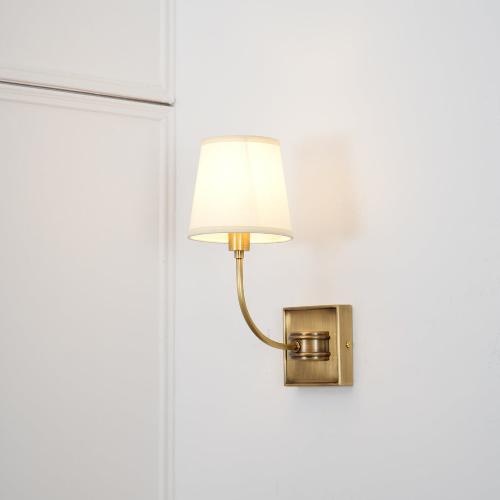 Nástěnná lampa Victor - černý bronz, látkové stínidlo