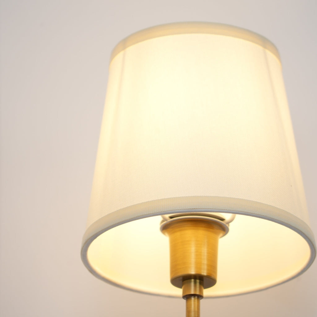 Nástěnná lampa Victor - černý bronz, látkové stínidlo