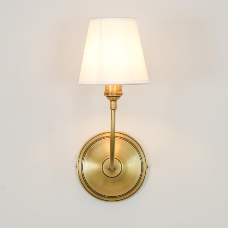 Nástěnná lampa Victor - černý bronz, látkové stínidlo