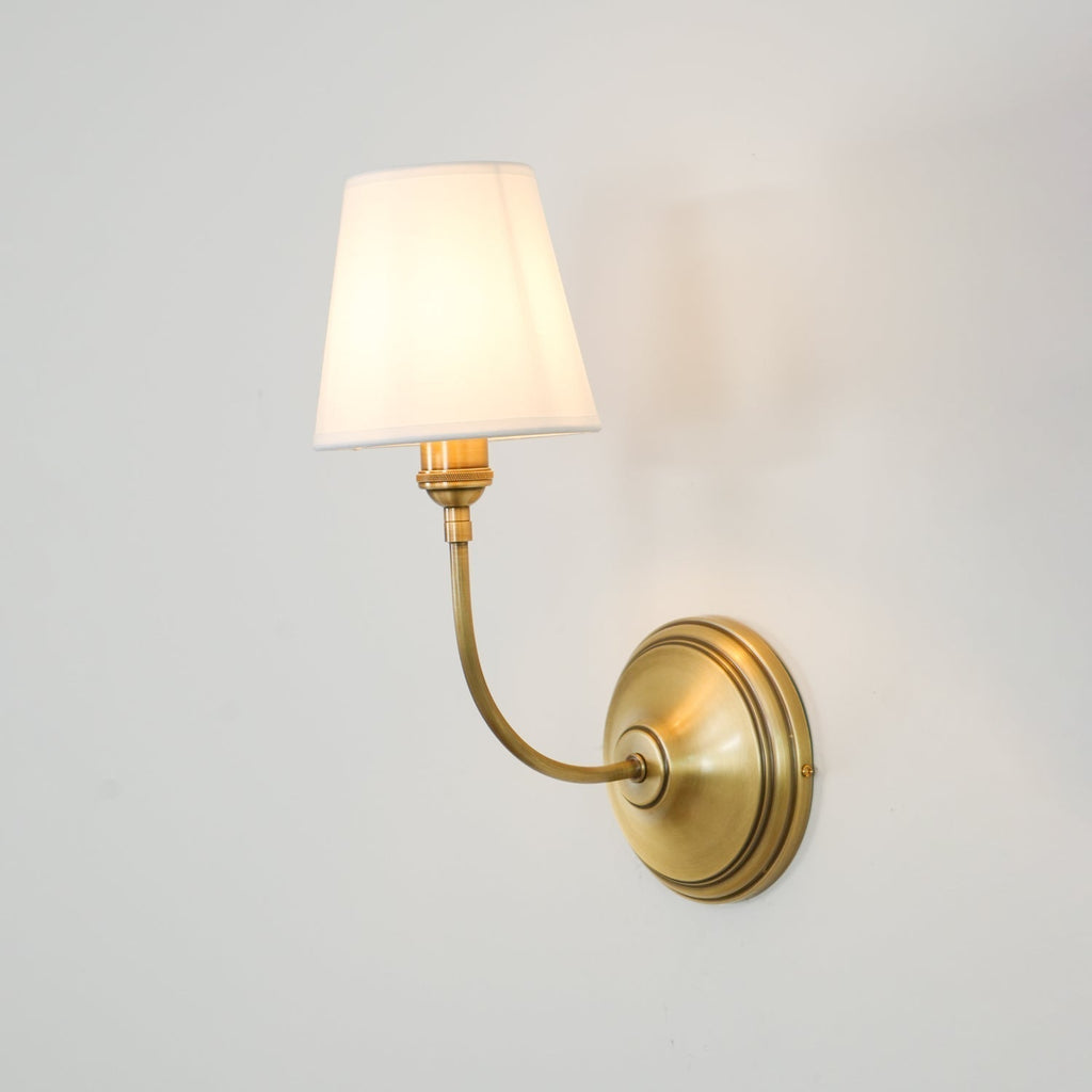 Nástěnná lampa Victor - černý bronz, látkové stínidlo