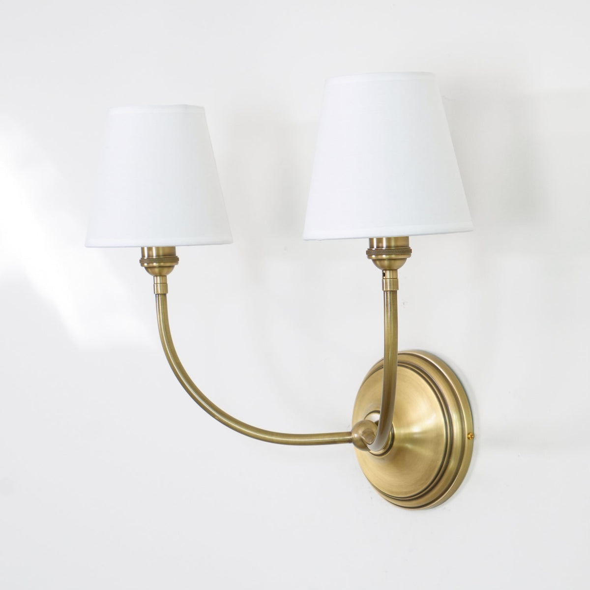 Nástěnná lampa Victor - černý bronz, látkové stínidlo