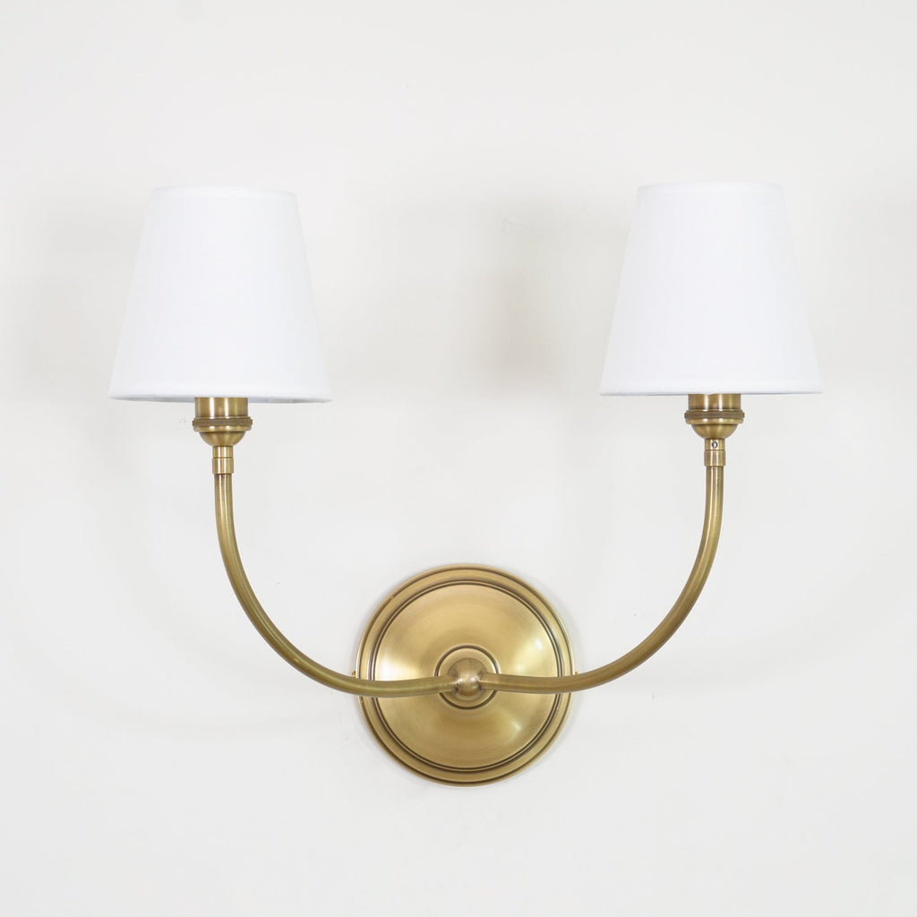 Nástěnná lampa Victor - černý bronz, látkové stínidlo