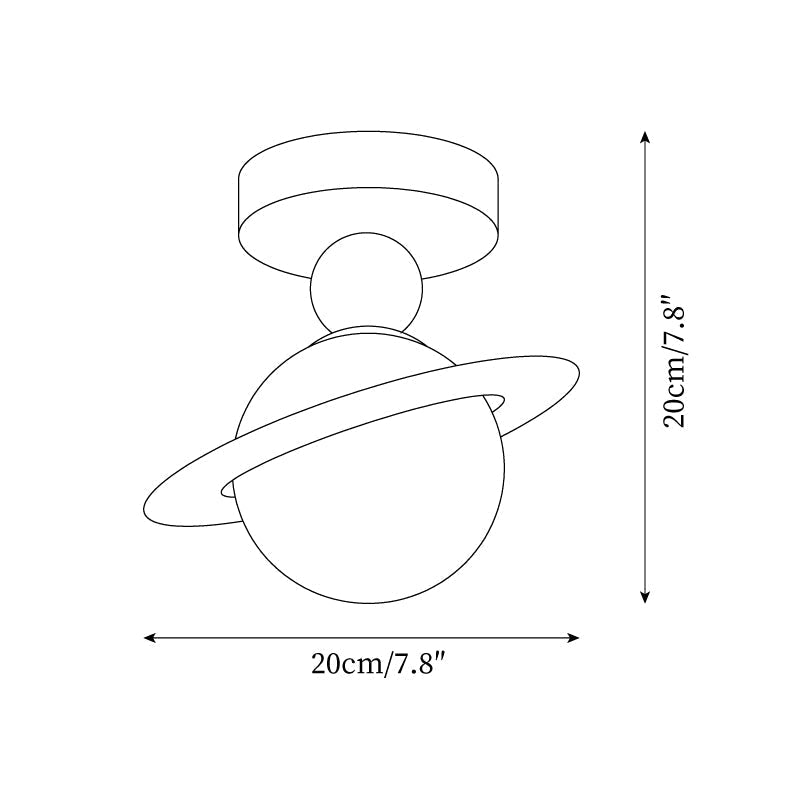 Plafoniera Pivoro da 7.8″ rossa e bianca - Dimmerabile