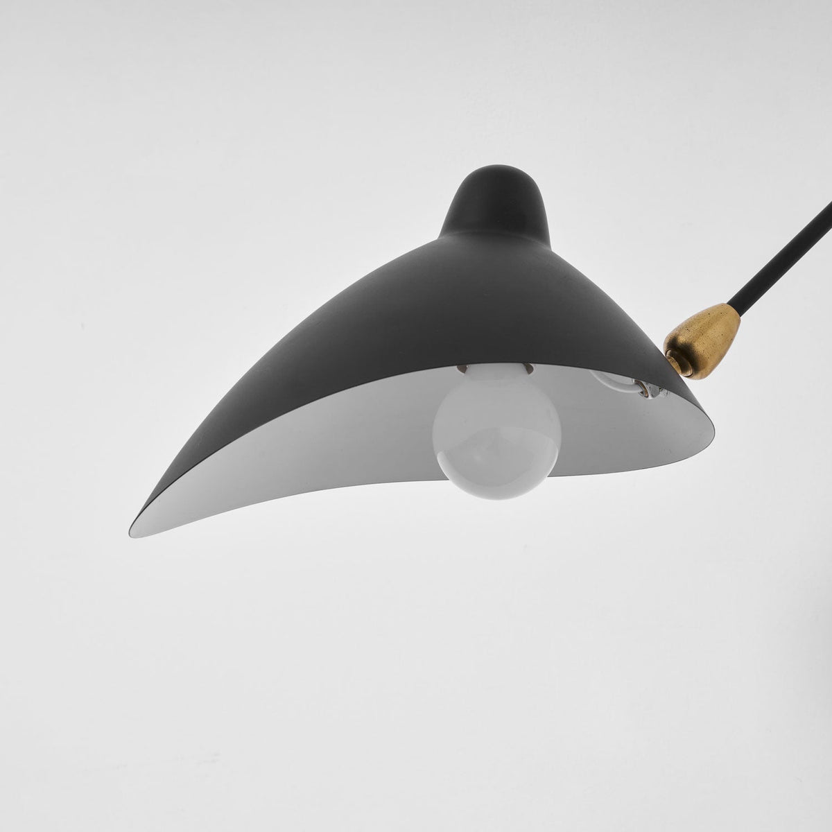 One-Arm Wall Sconce — 47″ Reach, Sculpted Design