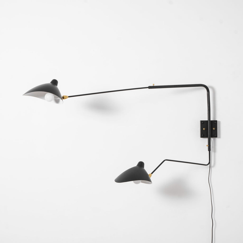 One-Arm Wall Sconce — 47″ Reach, Sculpted Design