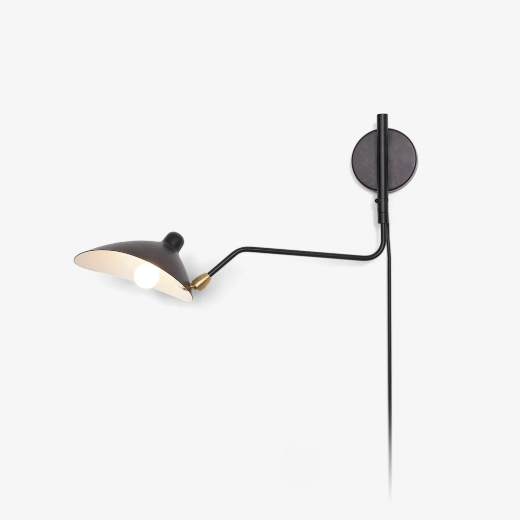 One-Arm Wall Sconce — 47″ Reach, Sculpted Design