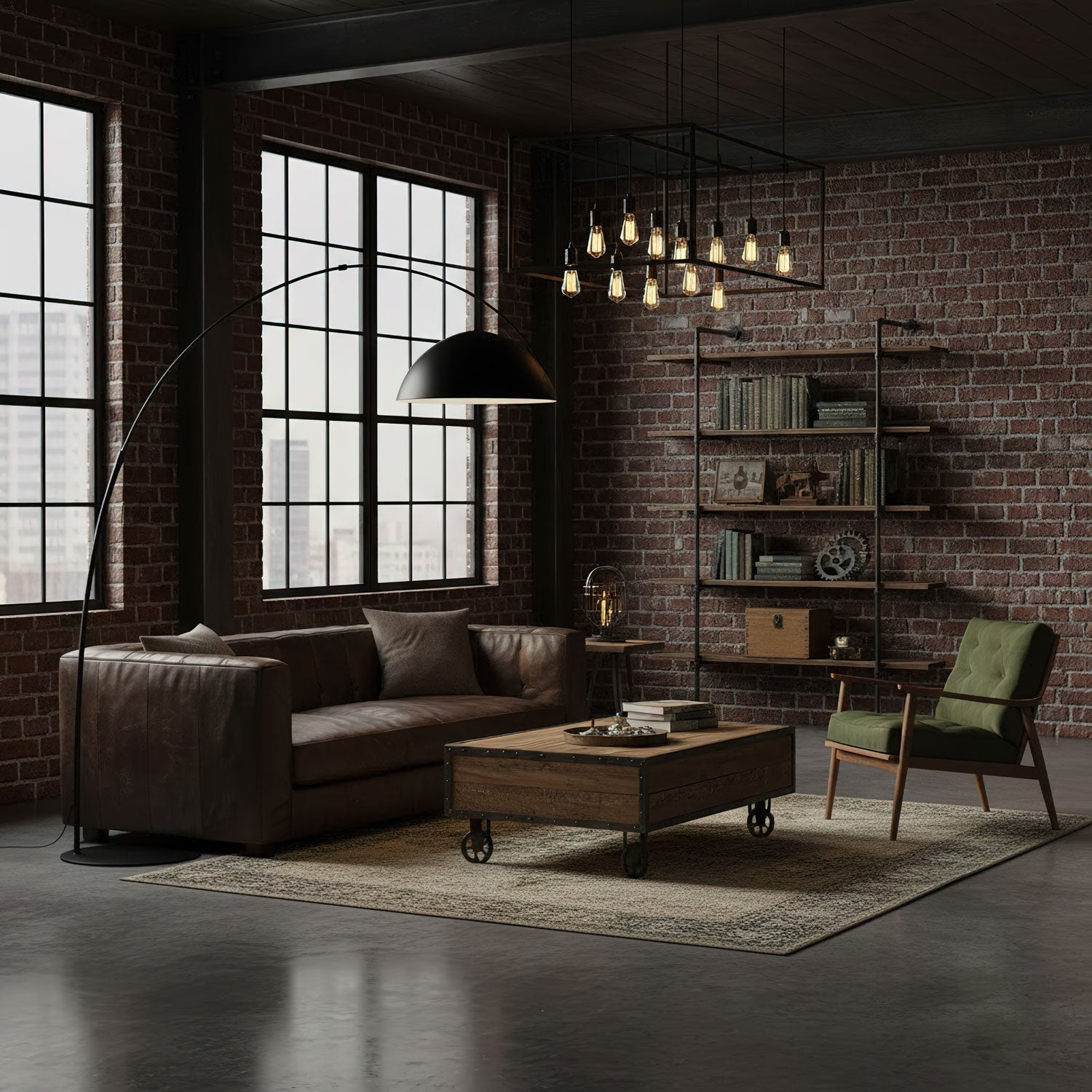 Verse Arc Floor Lamp — Swiveling Shade, Tapered Stem