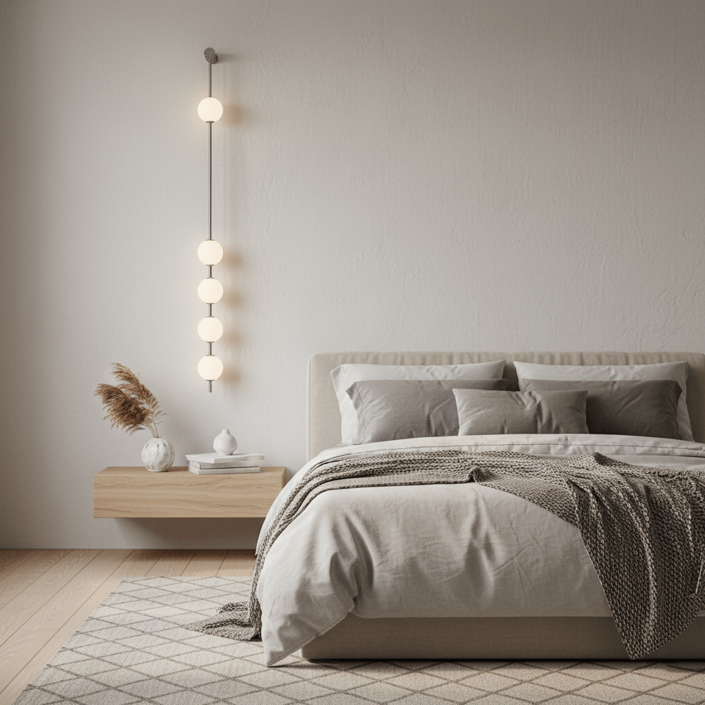 Vertical Balls Wall Lamp — Linear Sphere Chain