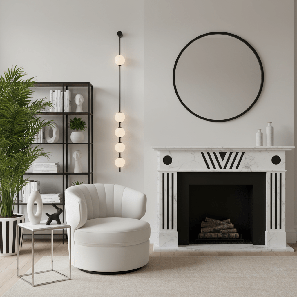 Vertical Balls Wall Lamp — Linear Sphere Chain