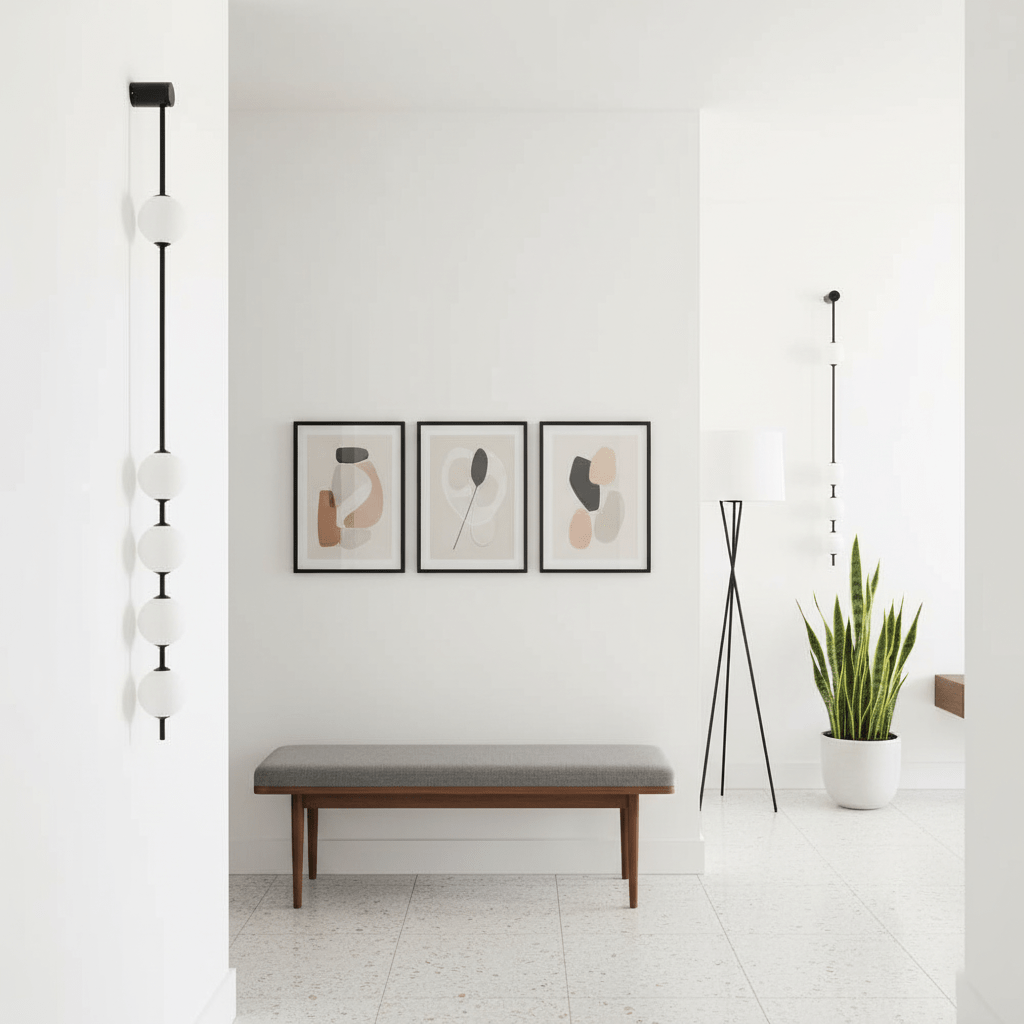 Vertical Balls Wall Lamp — Linear Sphere Chain